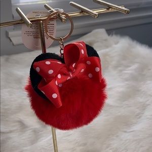 Mouse Ear Detailed Pom Pom‎ Key Chain